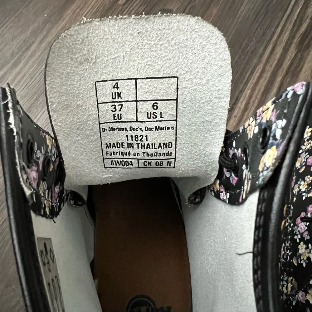 Dr. Martens Black Floral Air Wair Boots - Picture 11 of 15